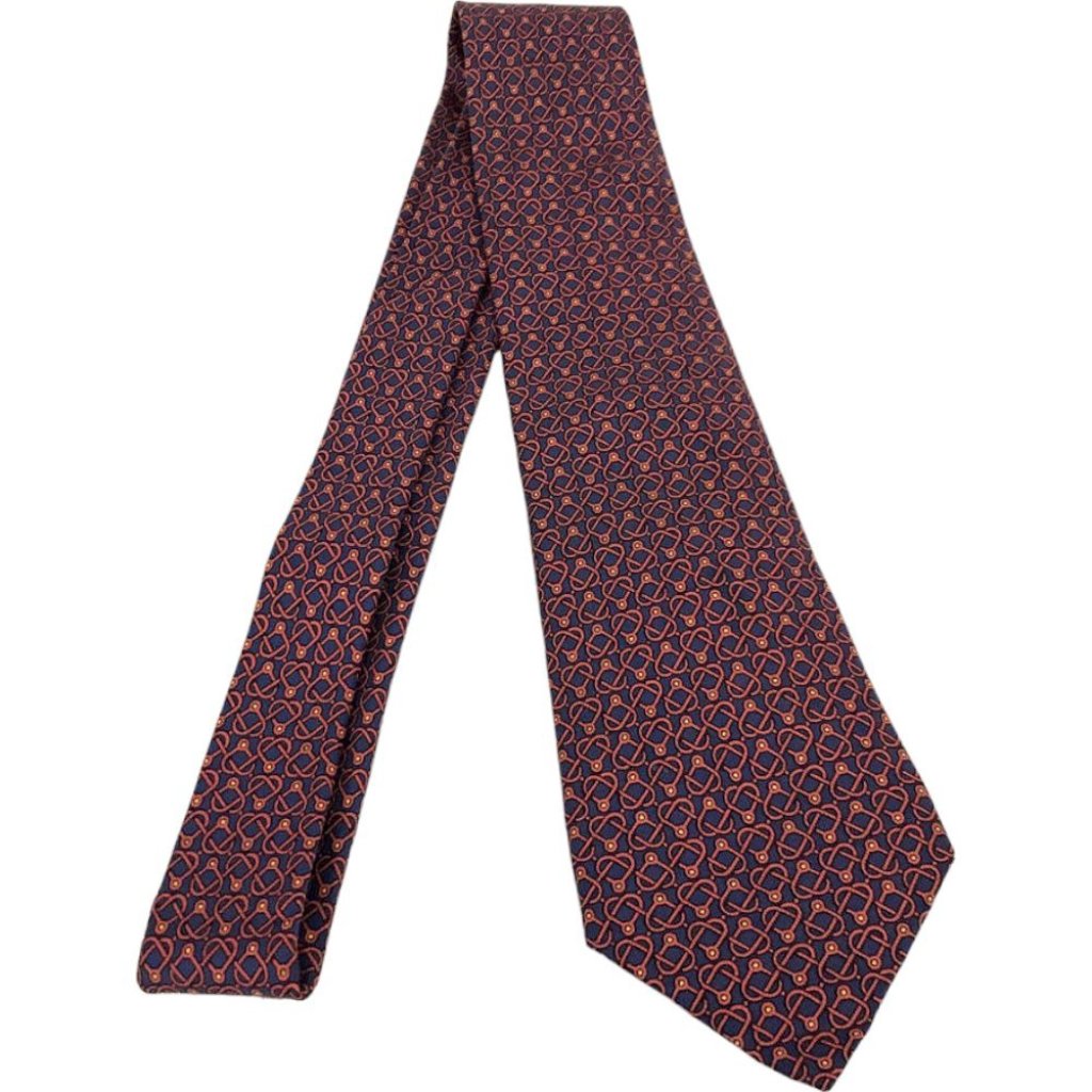 498134s Hermes Tie Multicolor 100% Silk